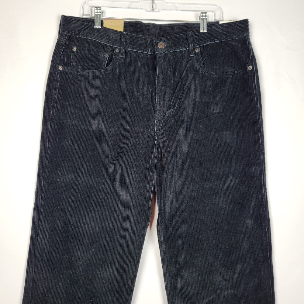 Levis Low Pro Corduroy Pants Mens 29x30 Black Straight Leg Jeans NWT - Picture 3 of 9